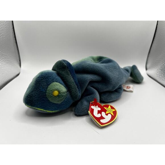 TY Beanie Baby Babies Stuffed Animal Plush Chameleon Rainbow 1997 - Picture 11 of 13